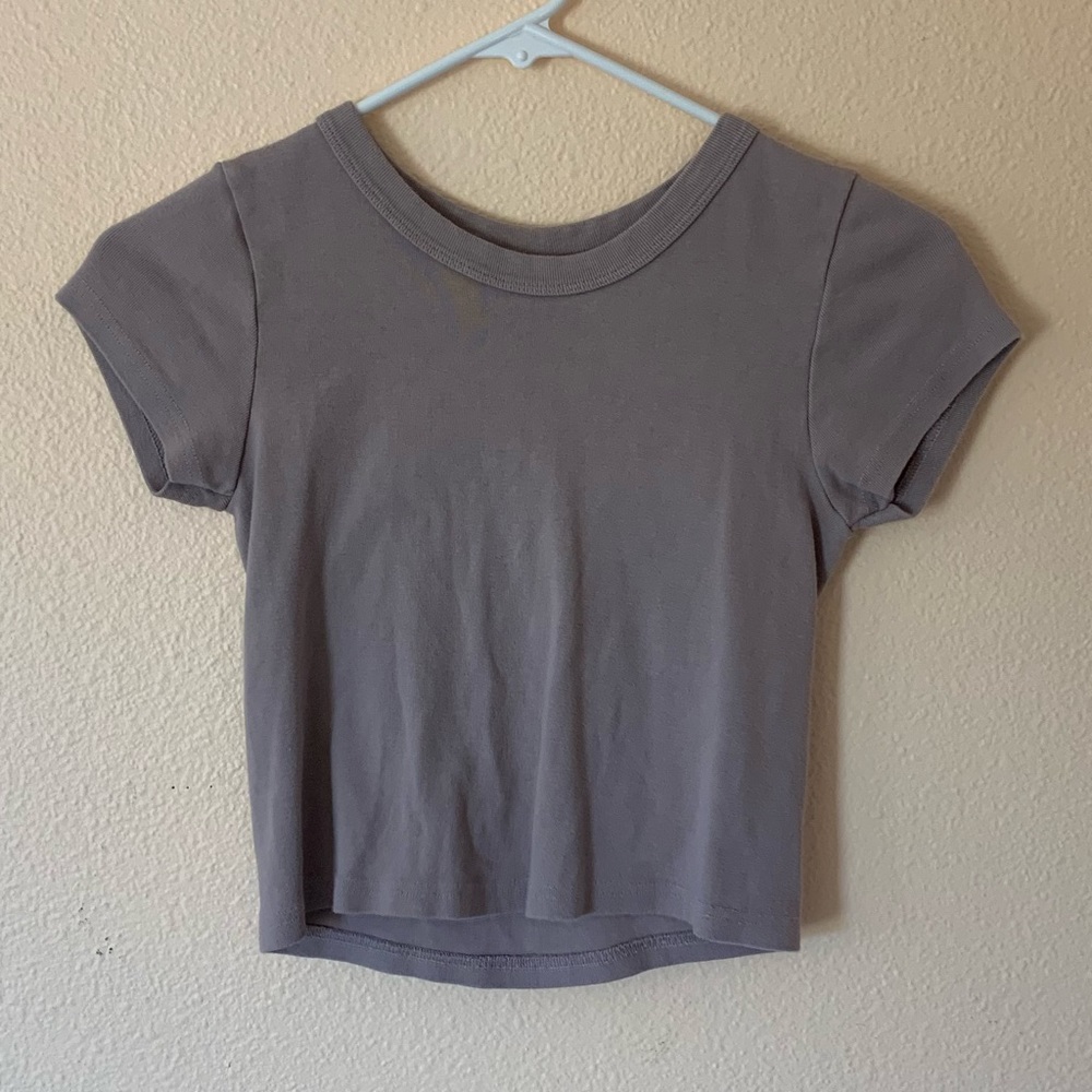 Brandy Melville purple crop top baby tee